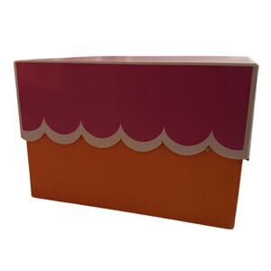 Spritz Scallop Trimed Pink & Orange Gift Box NEW